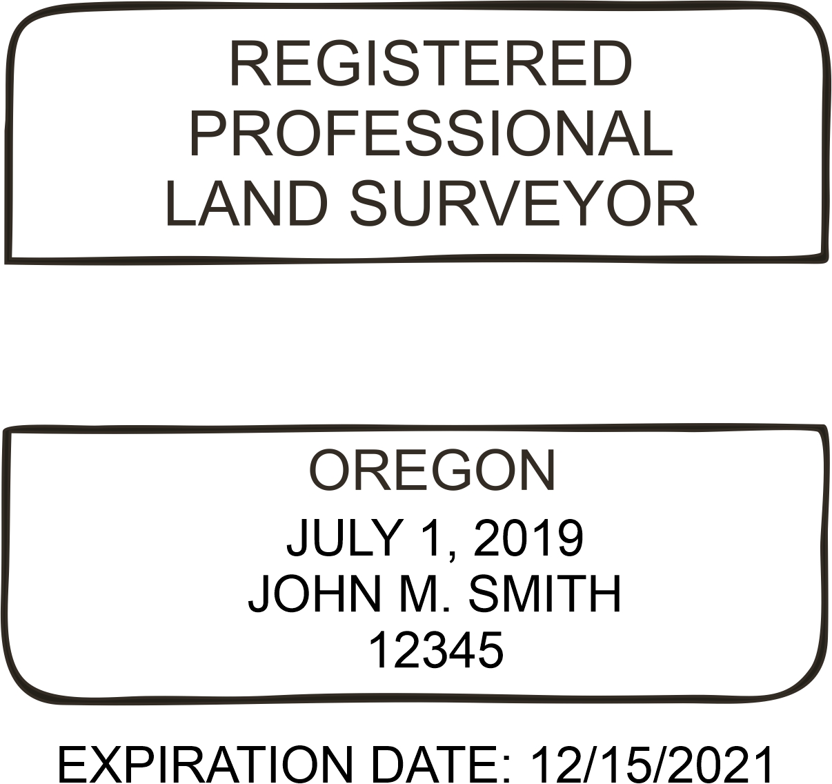 land surveyor stamp - oregon