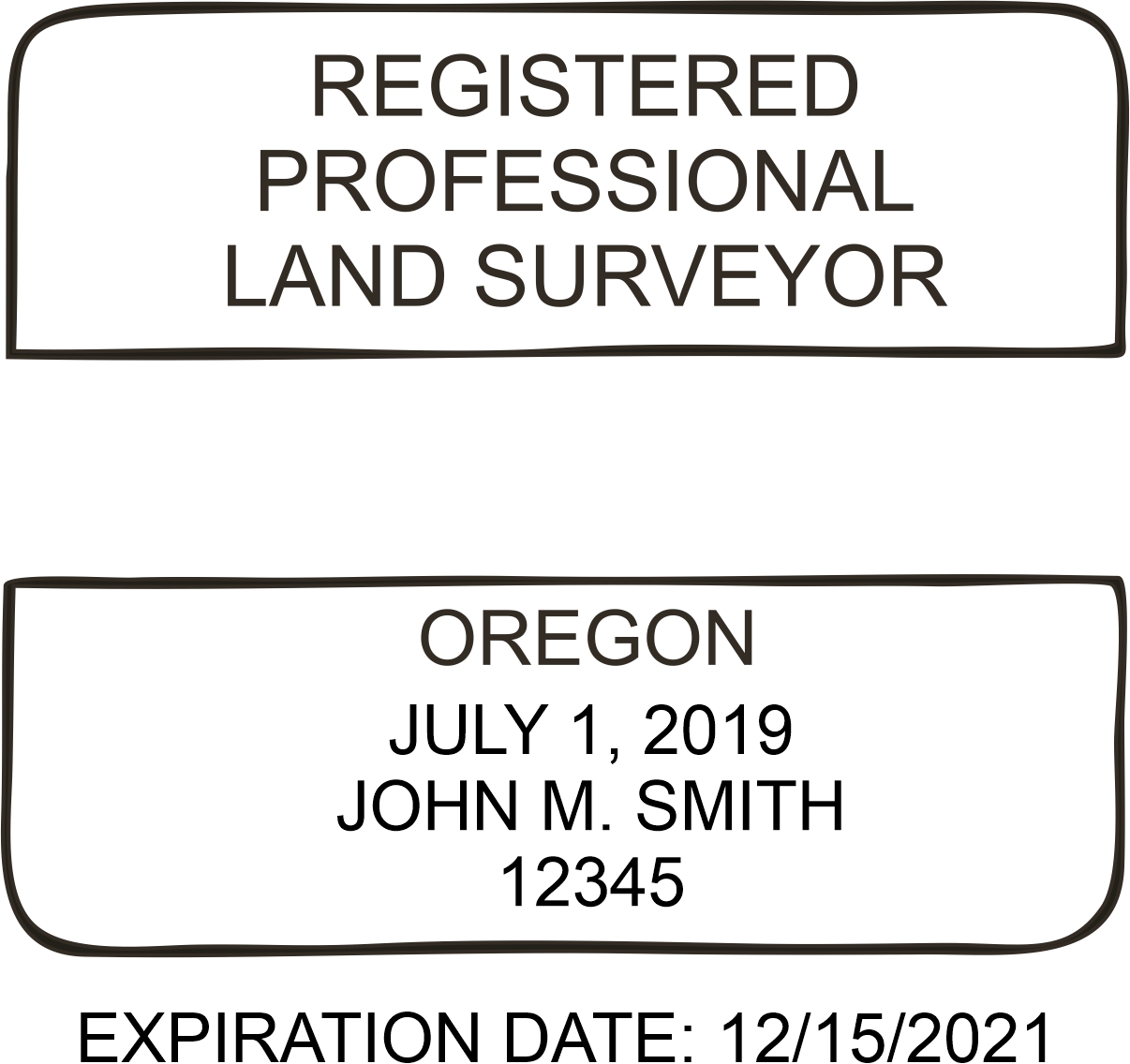 Land Surveyor Stamp - Oregon