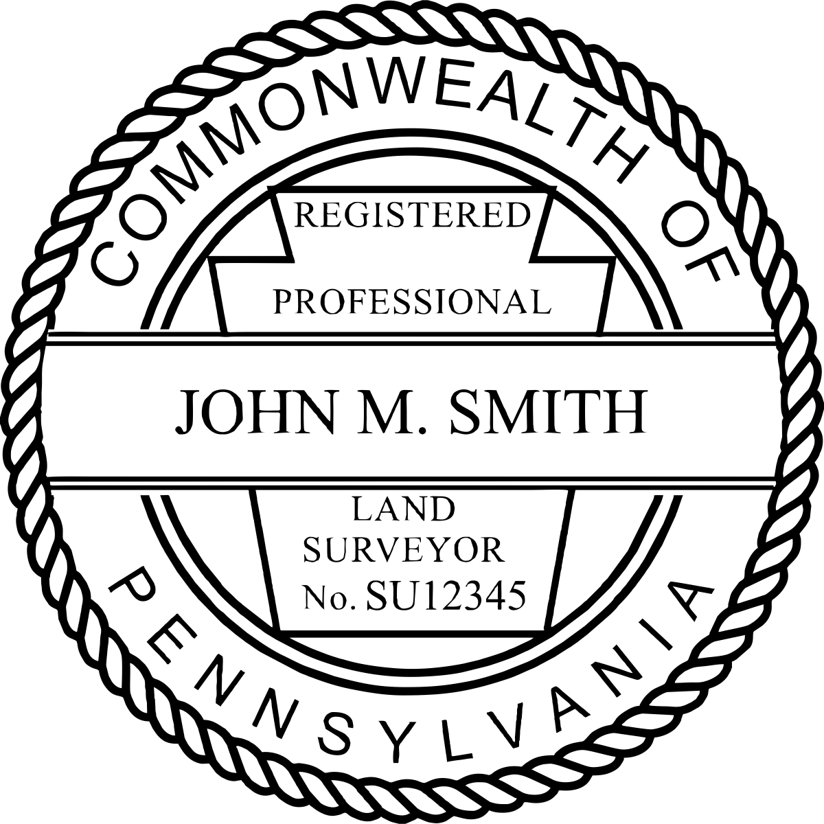 land surveyor seal - desk - pennsylvania