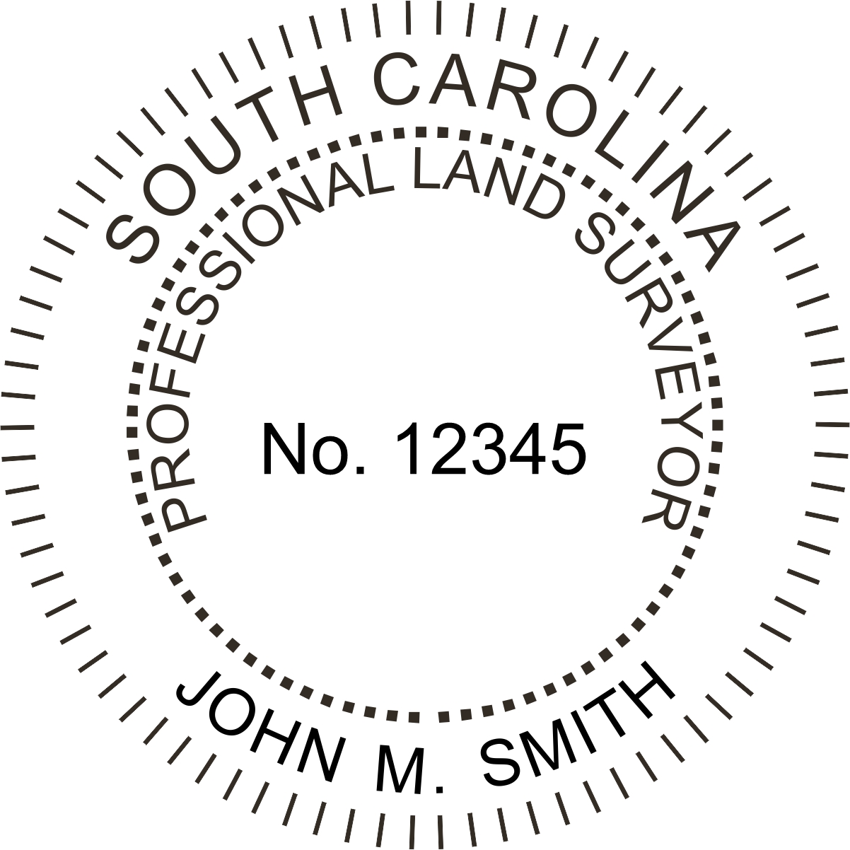 land surveyor stamp - south carolina