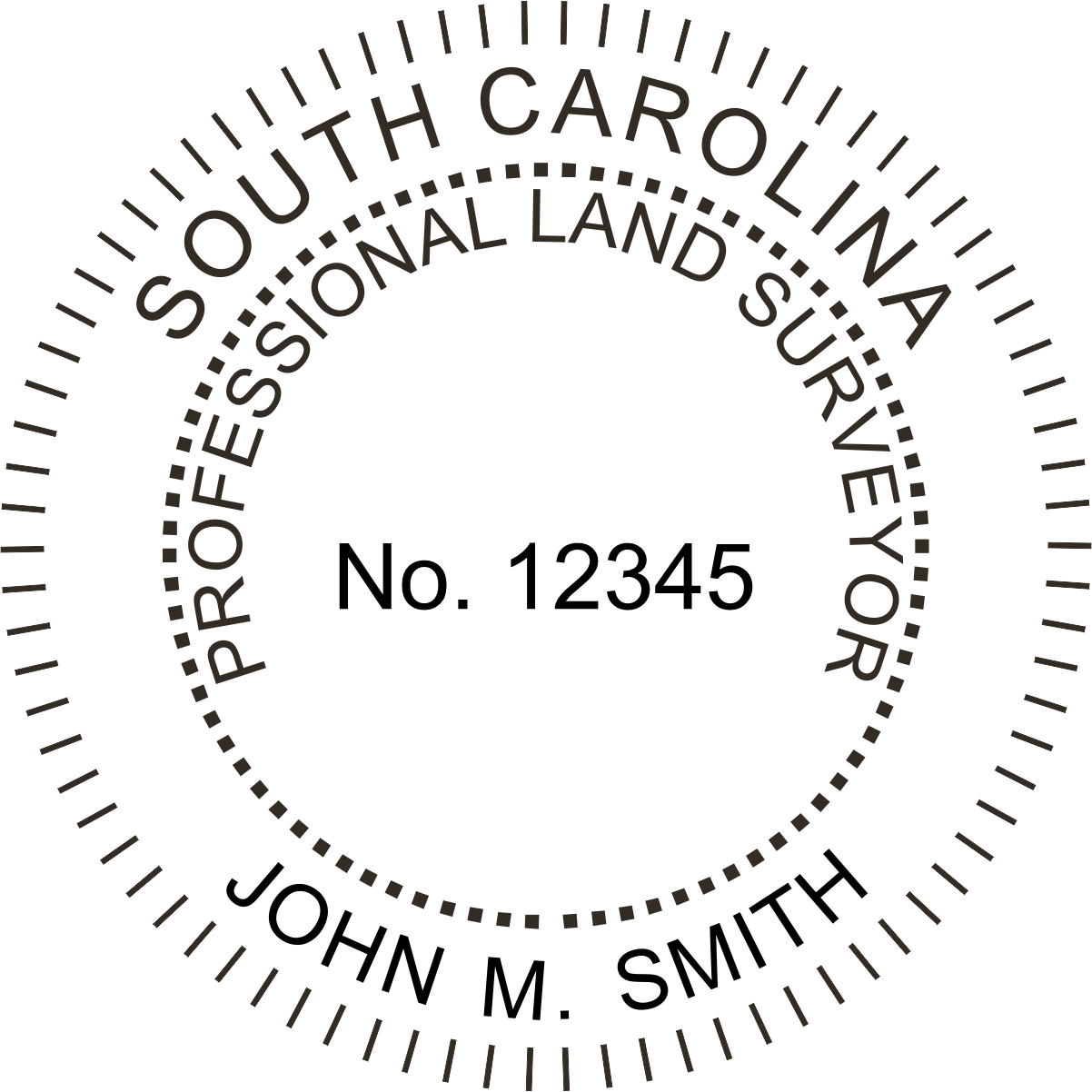 land surveyor seal - desk - south carolina