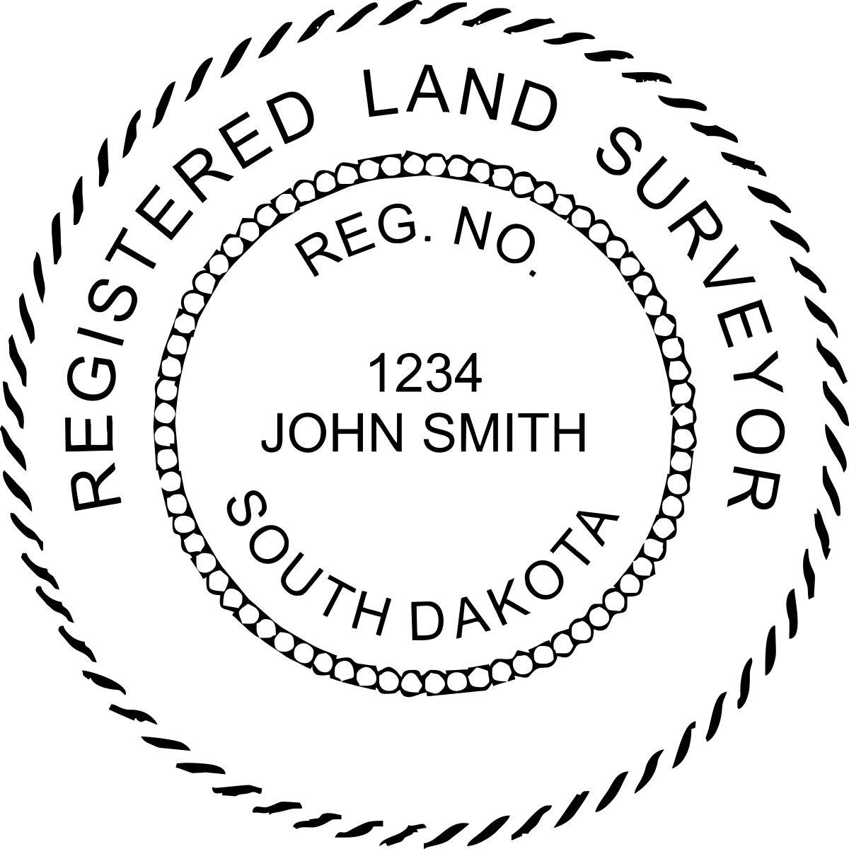 land surveyor stamp - south dakota