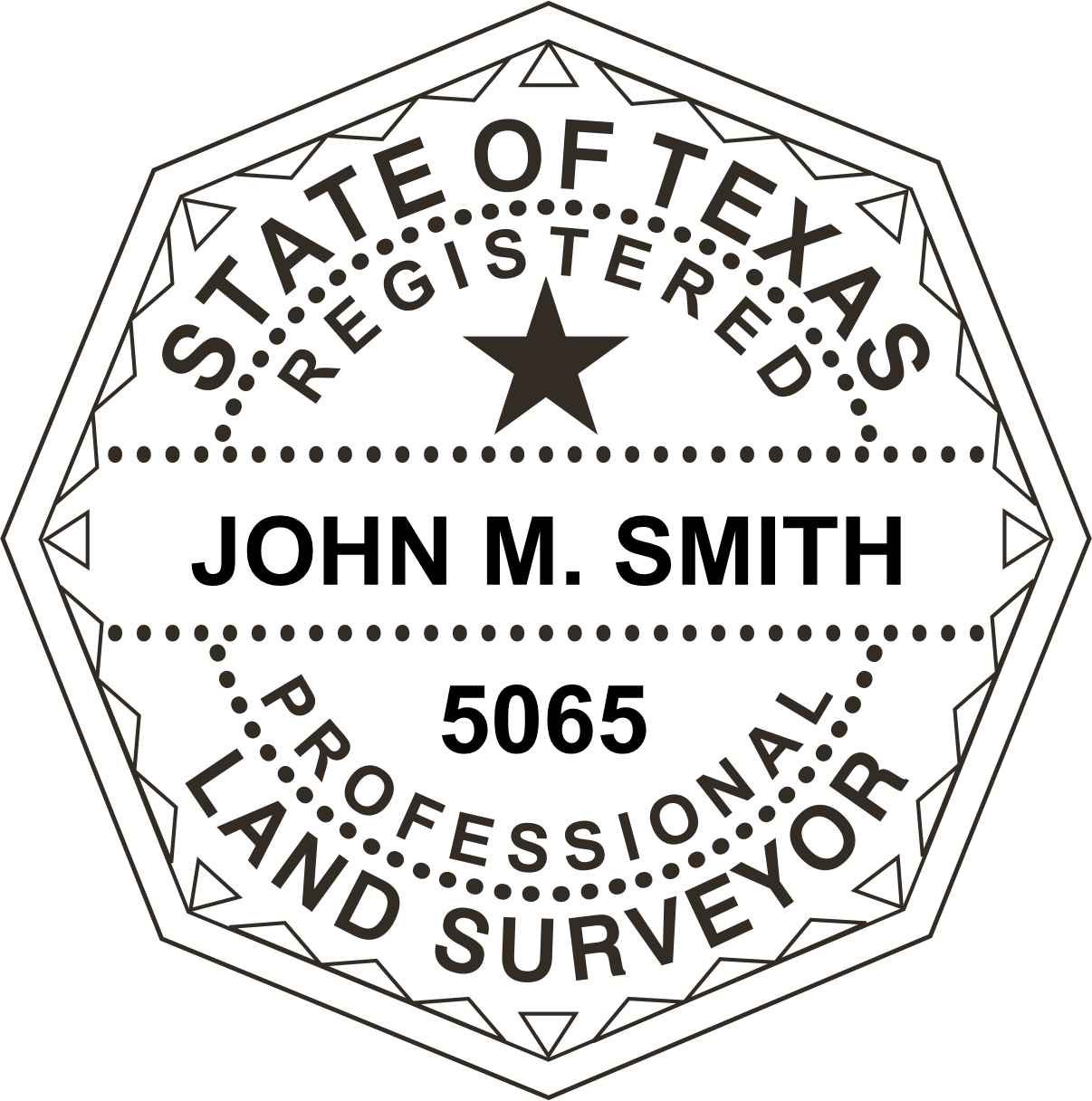 land surveyor seal - desk - texas