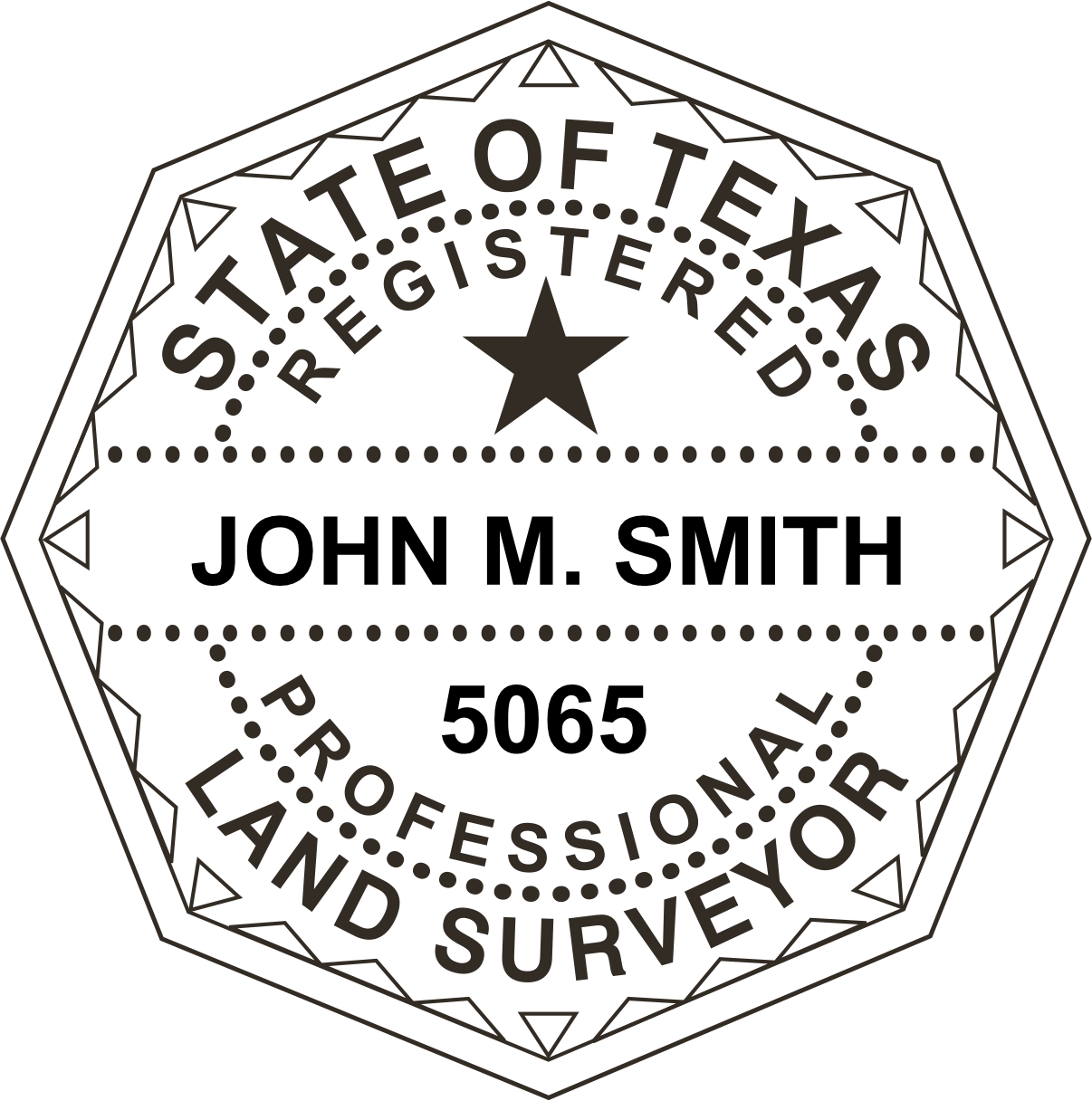 Land Surveyor Seal - Desk - Texas