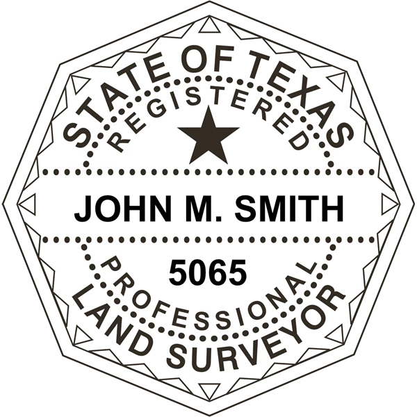 land surveyor - pre inked stamp - texas