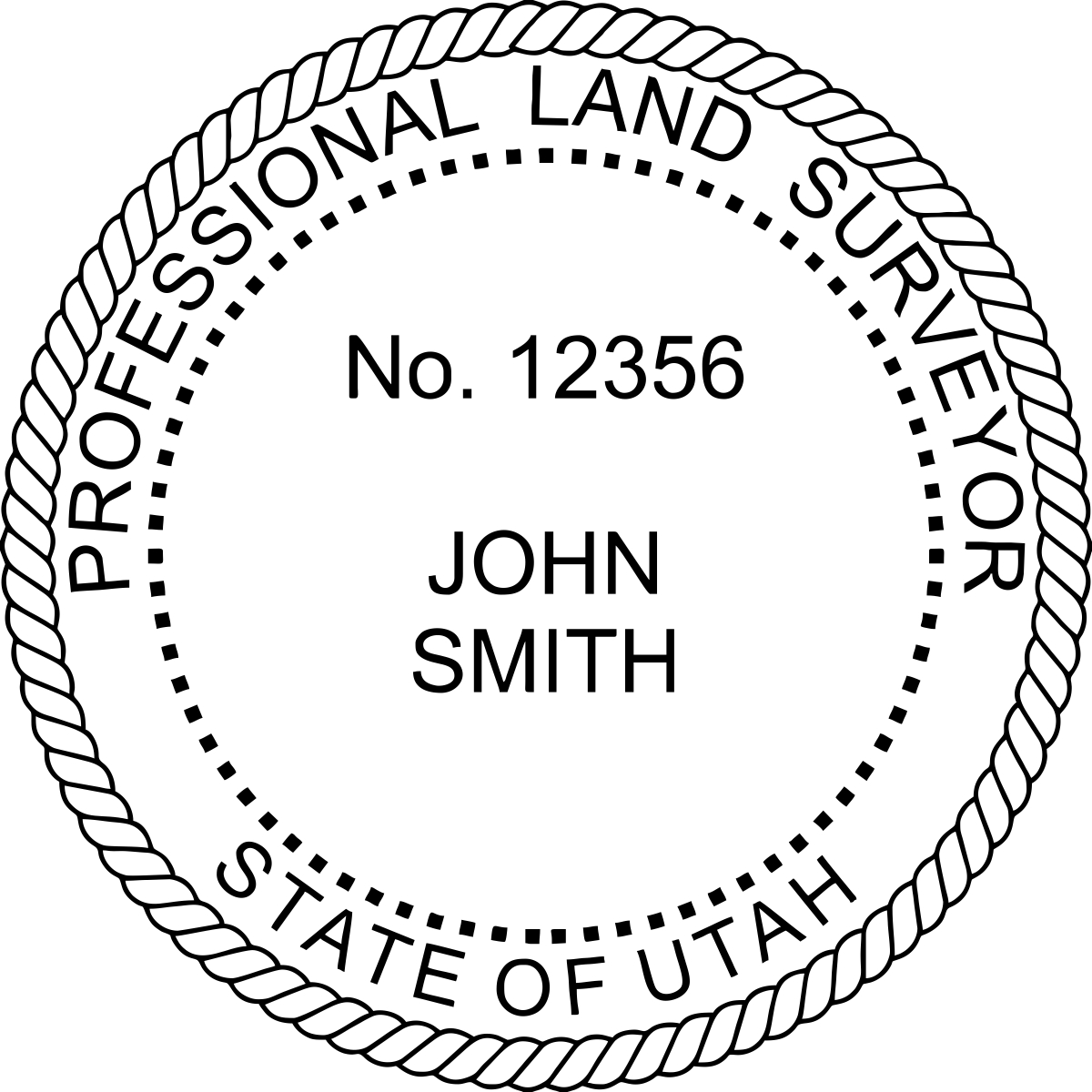 land surveyor stamp - utah