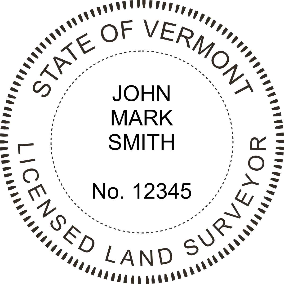 Land Surveyor - Pre Inked Stamp - Vermont