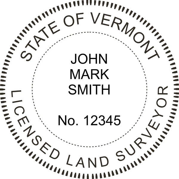 land surveyor - pre inked stamp - vermont
