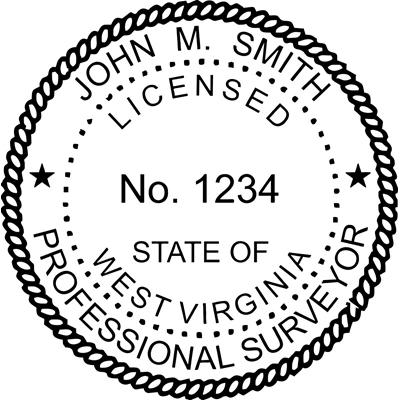 Land Surveyor Stamp - West Virginia