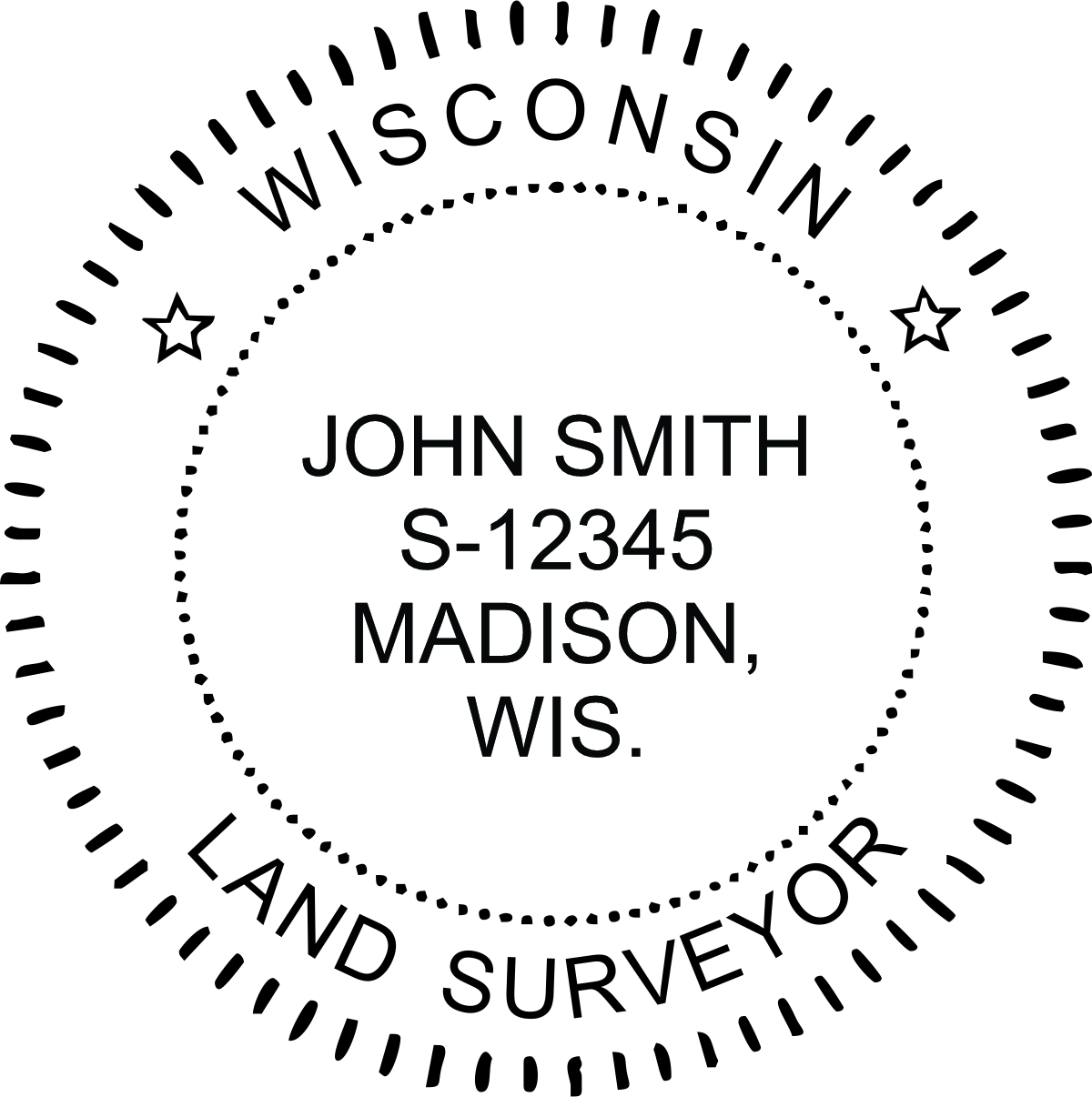 Land Surveyor Seal - Desk - Wisconsin