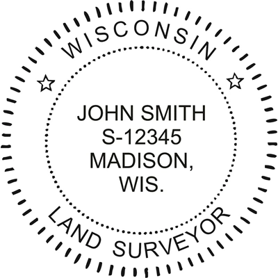 Land Surveyor Seal - Desk - Wisconsin