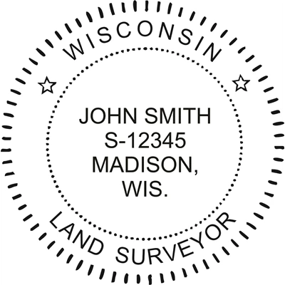 Land Surveyor Seal - Desk - Wisconsin