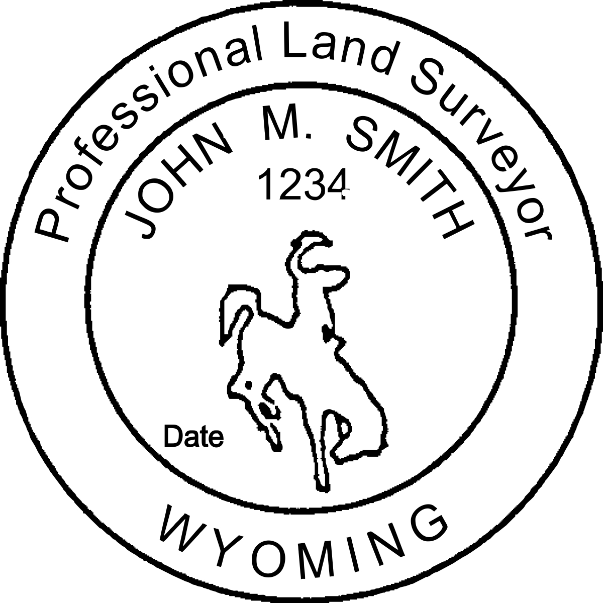 land surveyor seal - pocket - wyoming