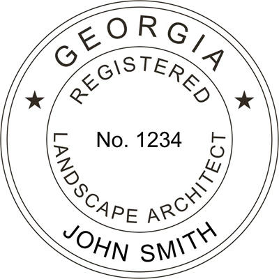 Landscape Architect Seal - Pre Inked Stamp - Georgia