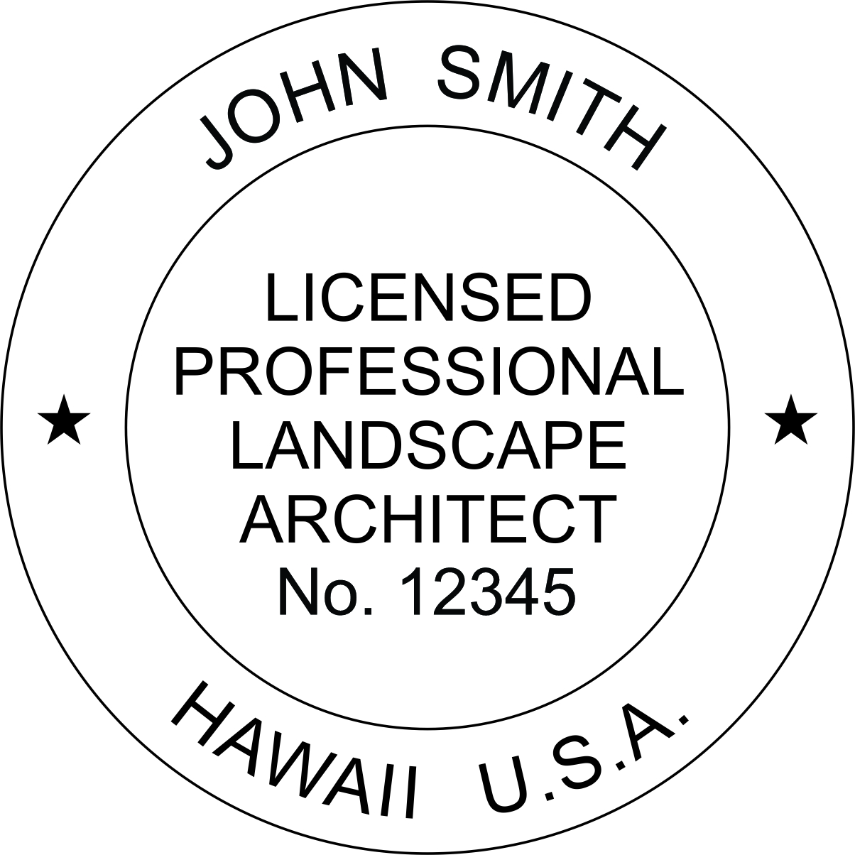 Landscape Architect Seal - Desk - Hawaii