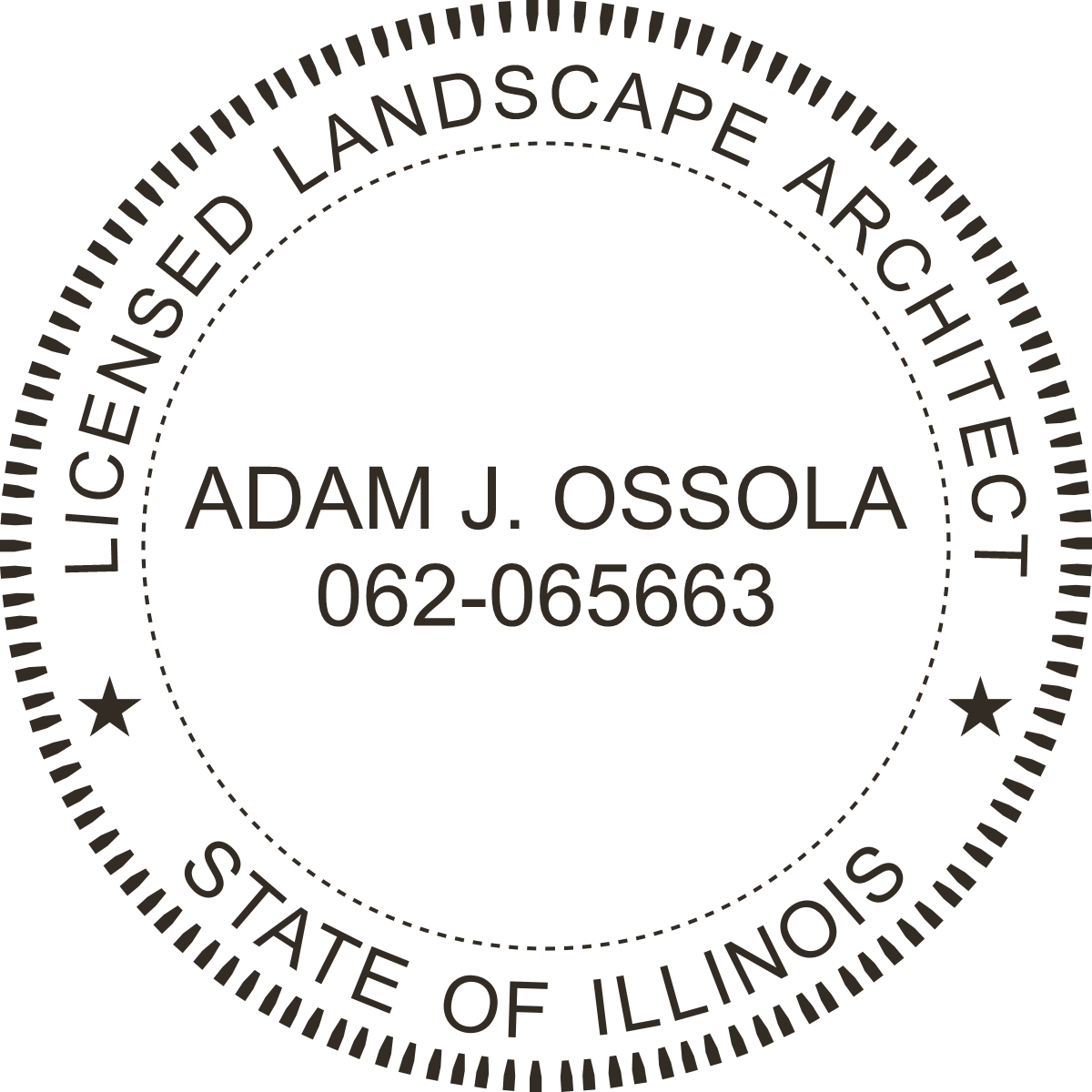 Landscape Architect Seal - Desk - Illinois