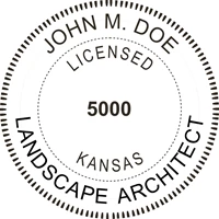 landscape architect seal - desk -  kansas