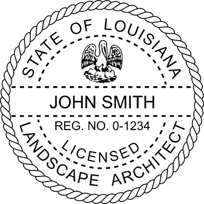 Landscape Architect Seal - Pre Inked Stamp - Louisiana