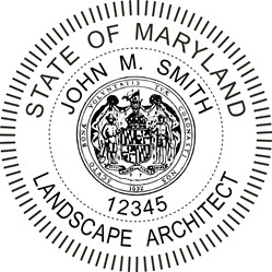 Landscape Architect Seal - Pre Inked Stamp - Maryland