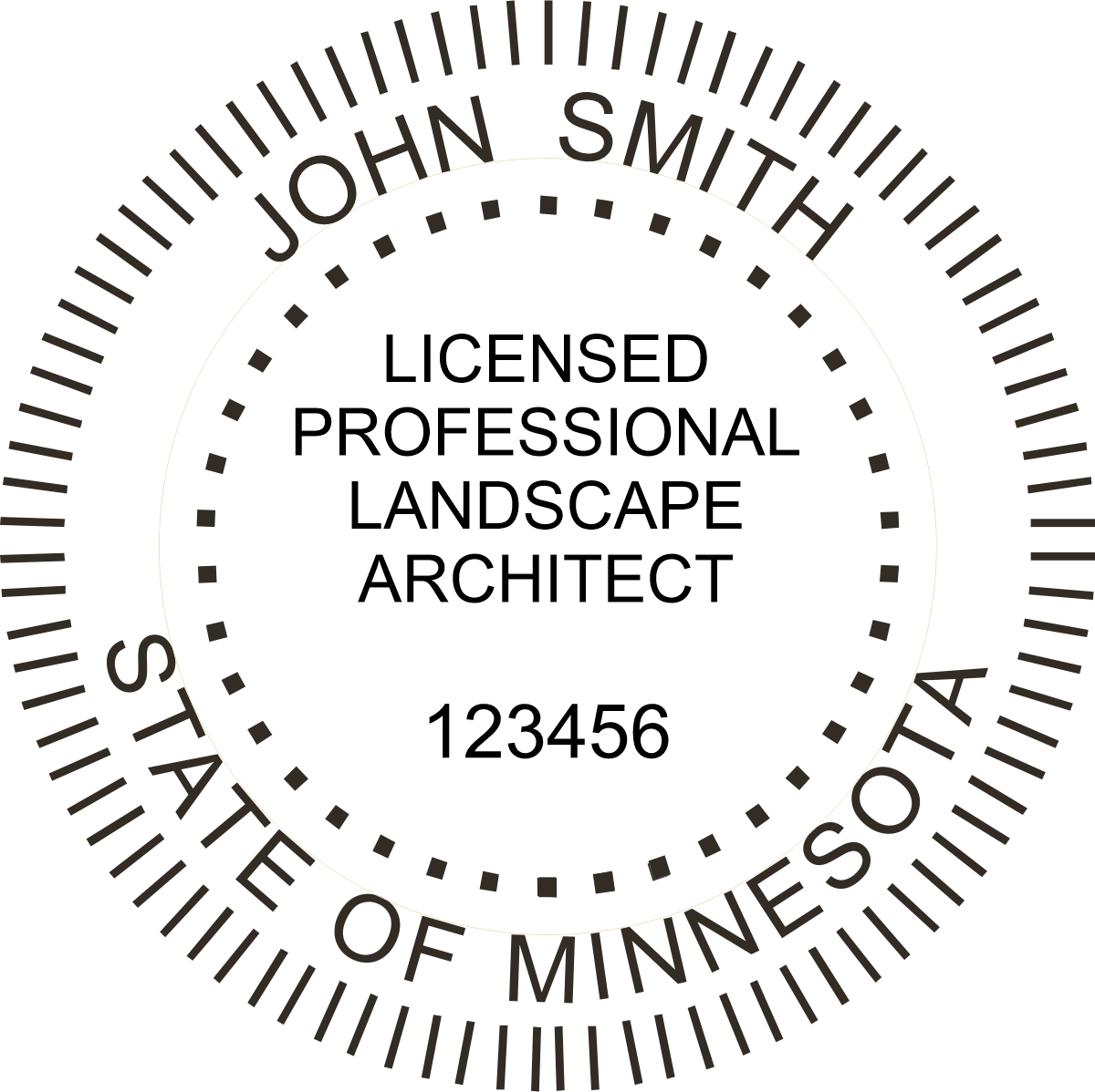 landscape architect seal - desk -  minnesota