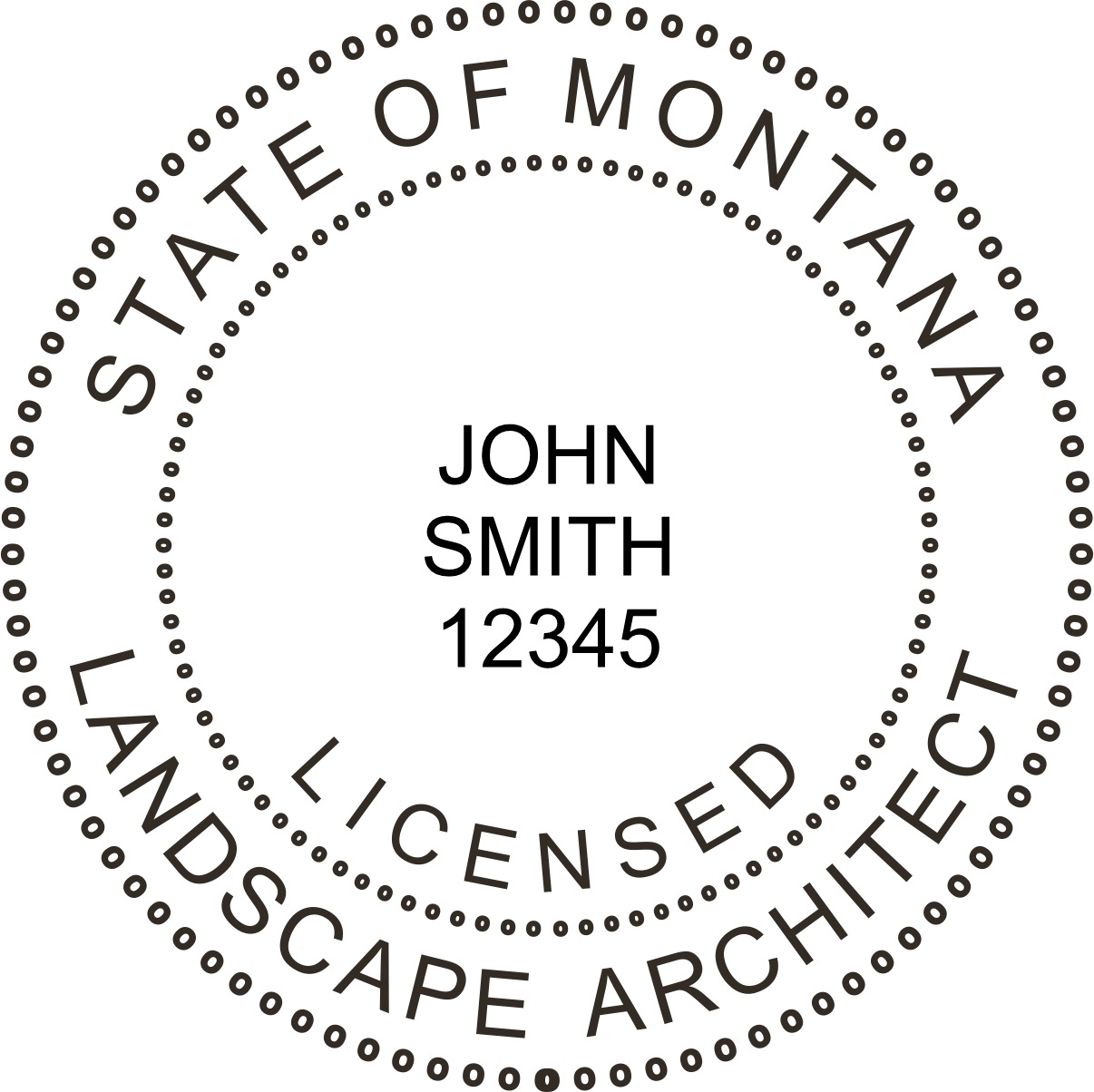 Landscape Architect Seal - Desk - Montana