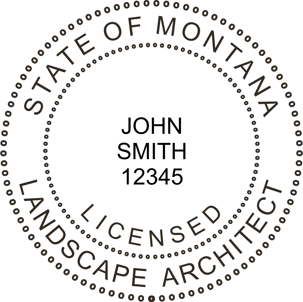 landscape architect seal - desk -  montana