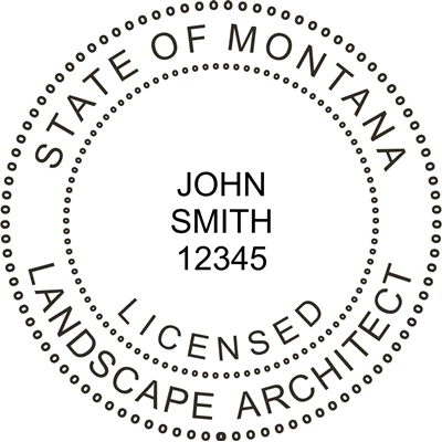 Landscape Architect Seal - Wood Stamp - Montana