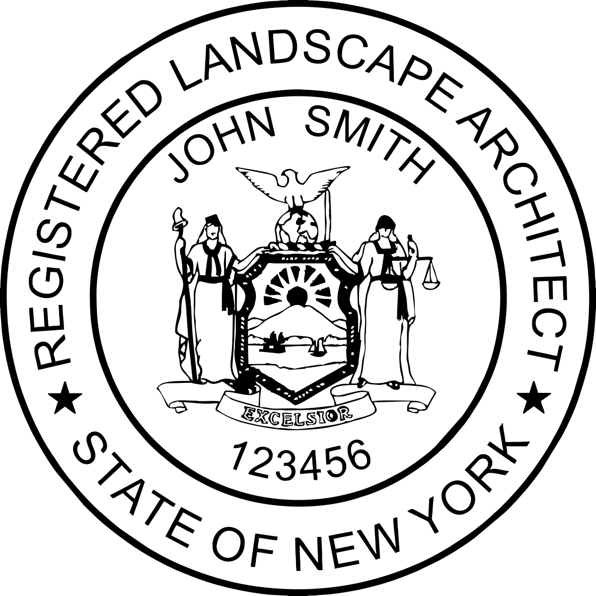 landscape architect seal - pocket - new york
