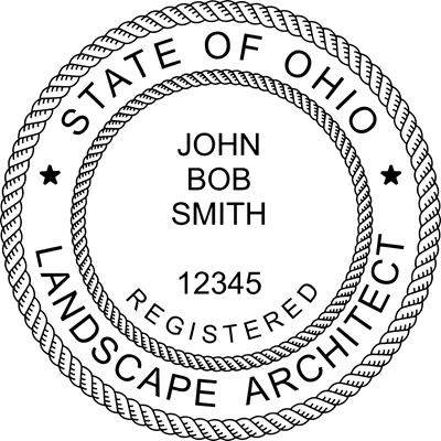 Landscape Architect Seal - Pre Inked Stamp - Ohio
