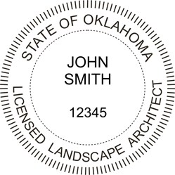 Landscape Architect Seal - Desk -  Oklahoma