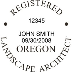 Landscape Architect Seal - Wood Stamp - Oregon
