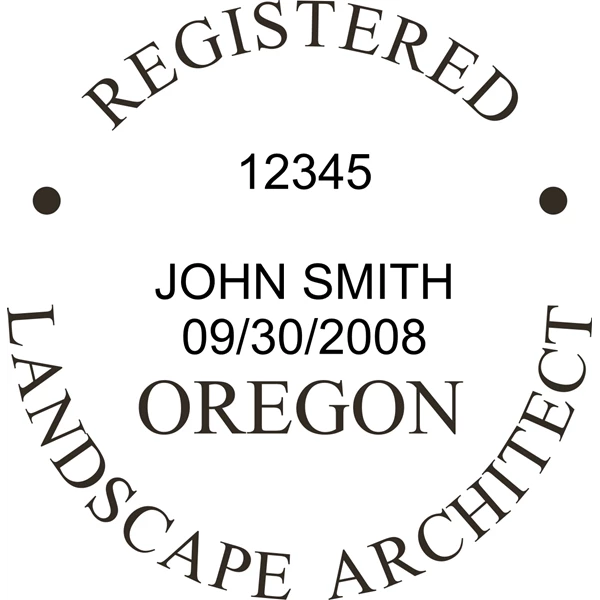 Landscape Architect Seal - Pre Inked Stamp - Oregon