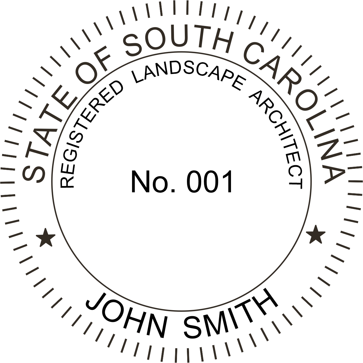 landscape architect seal - pocket - south carolina