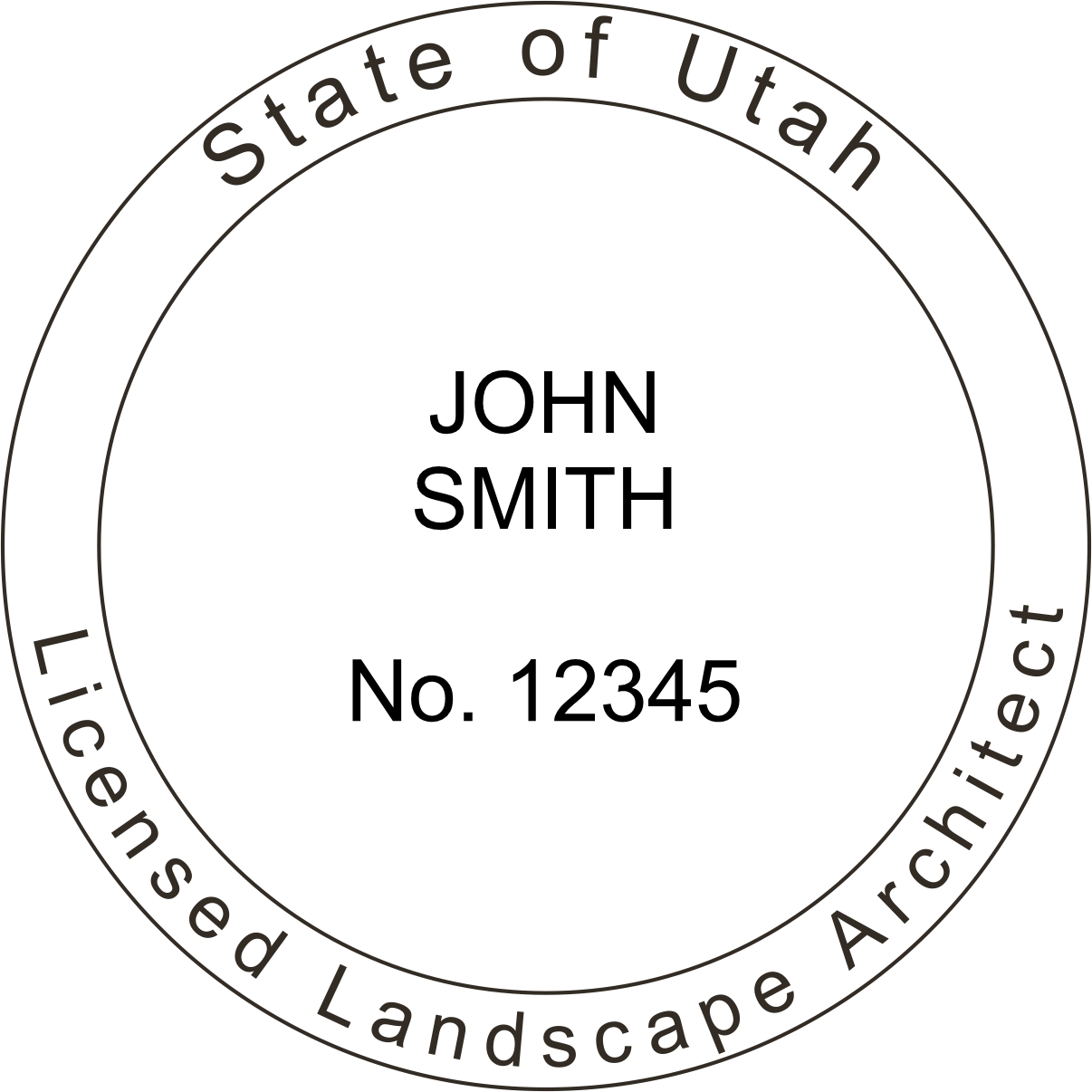 landscape architect seal - desk -  utah