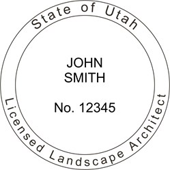 Landscape Architect Seal - Pre Inked Stamp - Utah