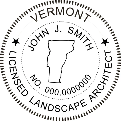Landscape Architect Seal - Wood Stamp - Vermont