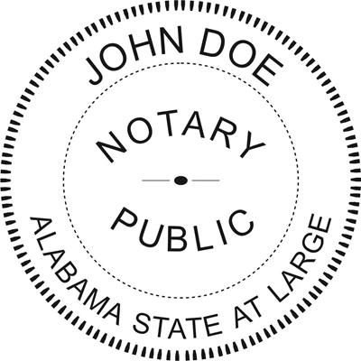 Notary Seal - Wood Stamp - Alabama