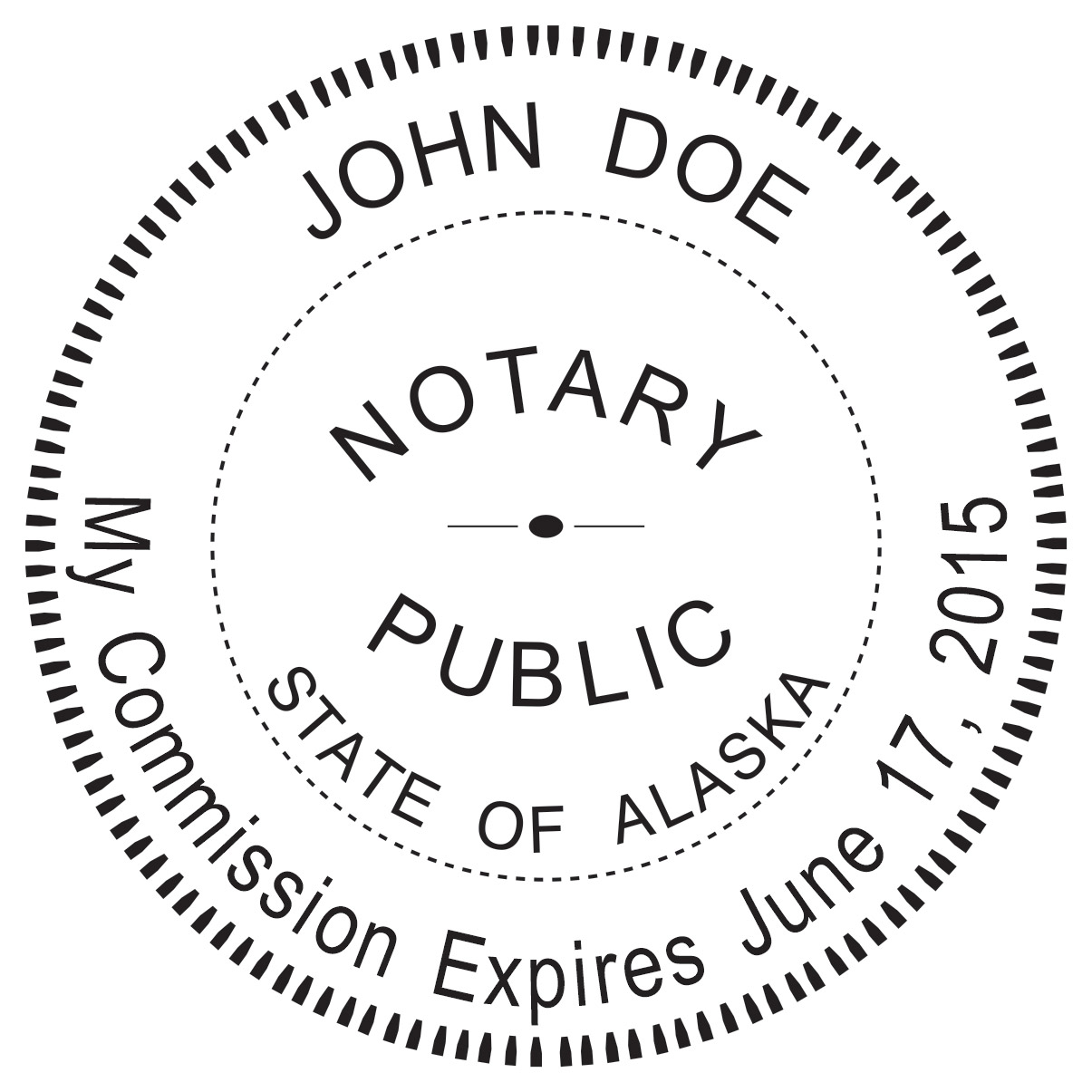 notary seal - desk top style - alaska