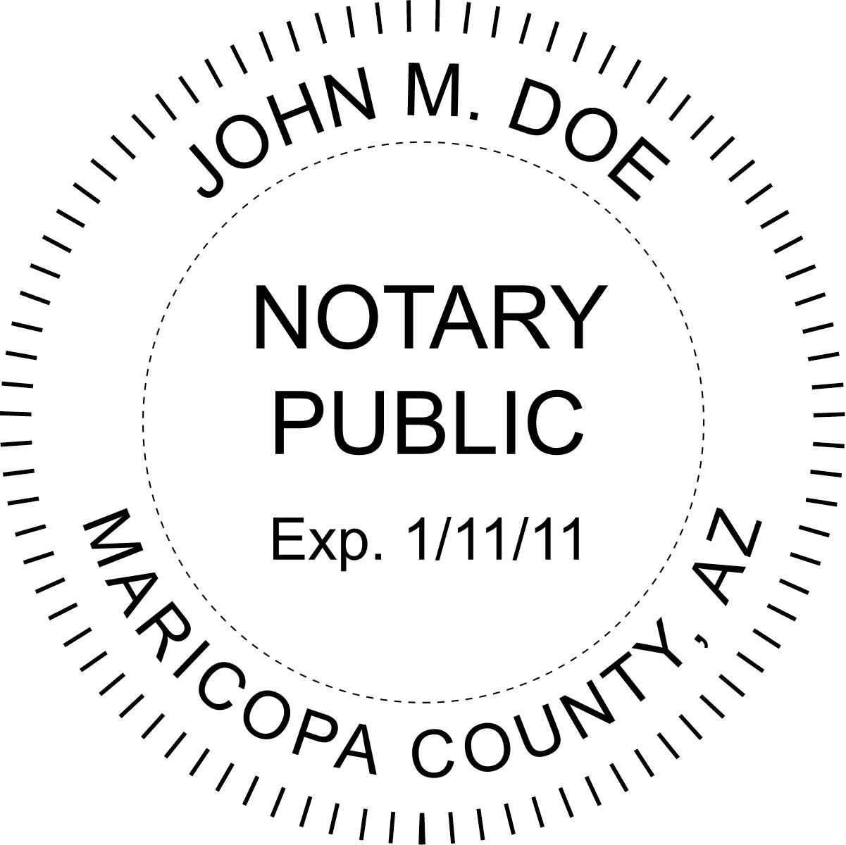 notary seal - wood stamp - arizona