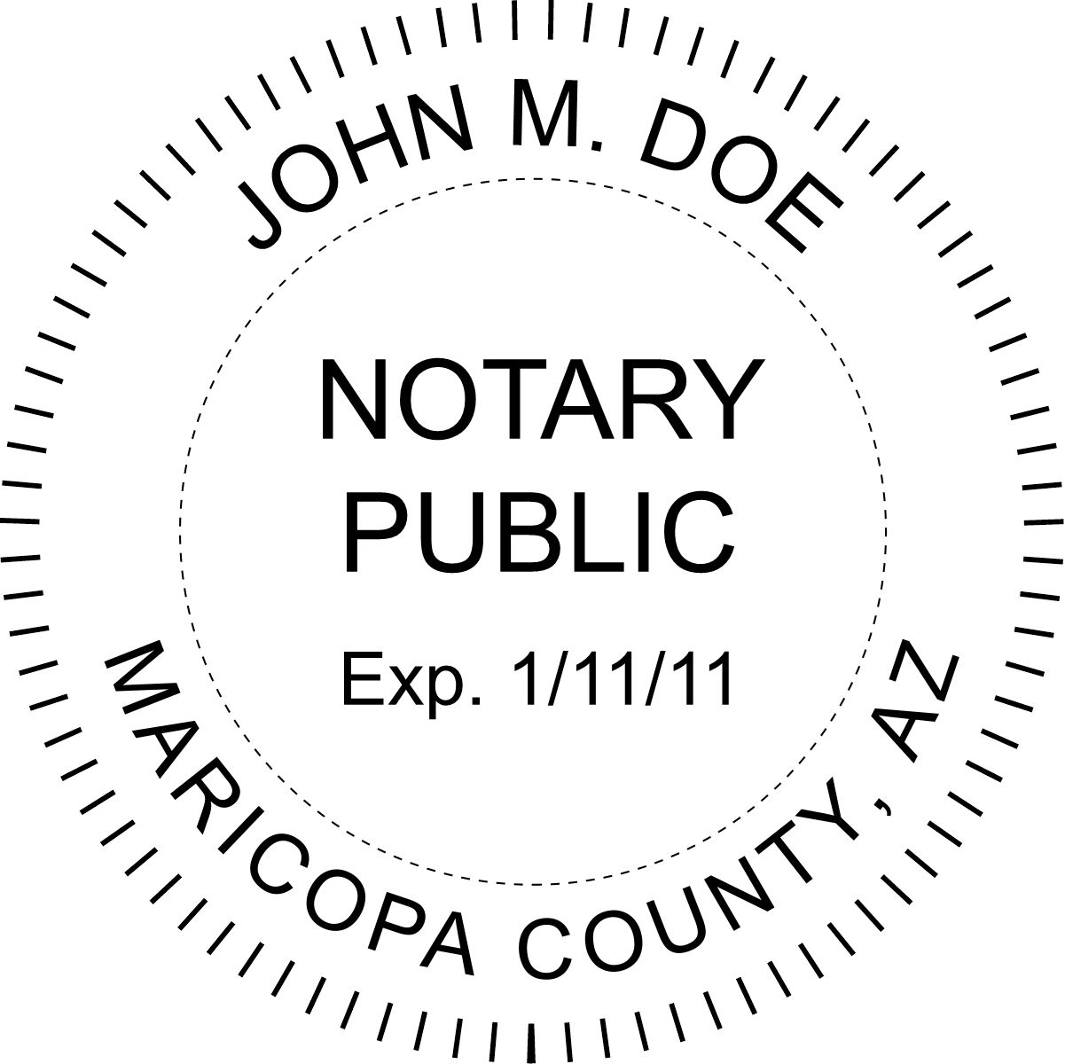 Notary Seal - Pre-Inked Stamp - Arizona