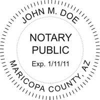 notary seal - desk top style - arizona