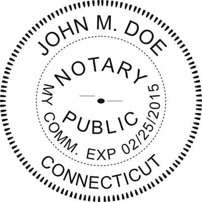 Notary Seal - Pre-Inked Stamp - Connecticut