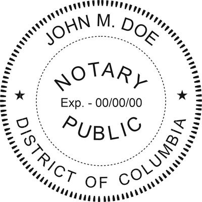 Notary Seal - Pre-Inked Stamp - Dist of Columbia