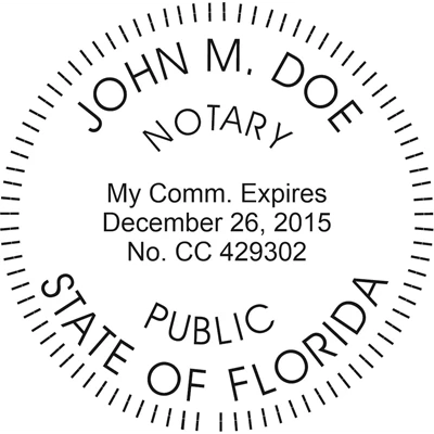 Notary Seal - Desk Top Style - Florida