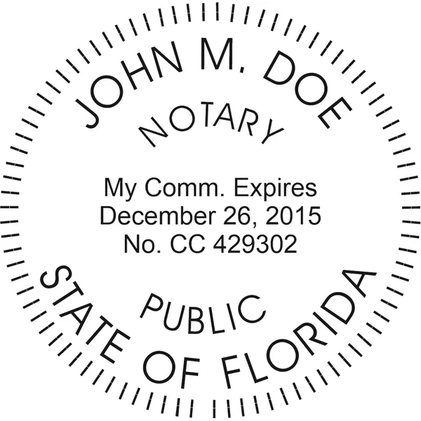 notary seal - desk top style - florida