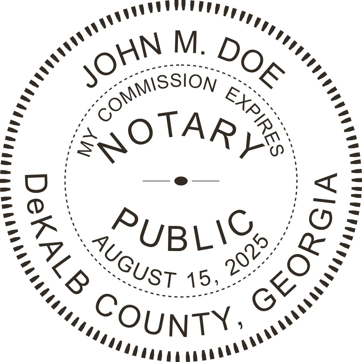 notary seal - wood stamp - georgia