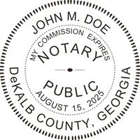 notary seal - pre-inked stamp - georgia