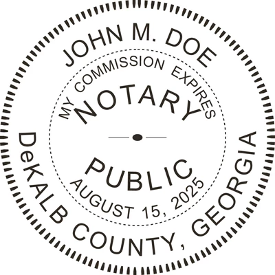 Notary Seal - Pre-Inked Stamp - Georgia