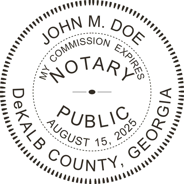 notary seal - pre-inked stamp - georgia