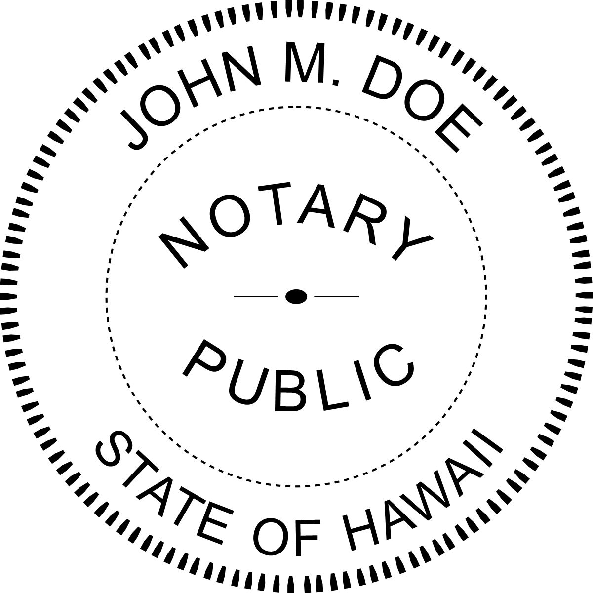 notary seal - desk top style - hawaii